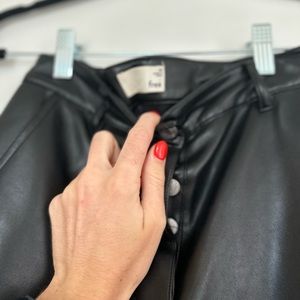 Aritzia Leather cargo pants